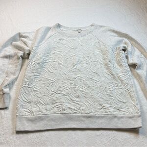 J. Crew Off-White Textured Knit Top 100% cotton size large